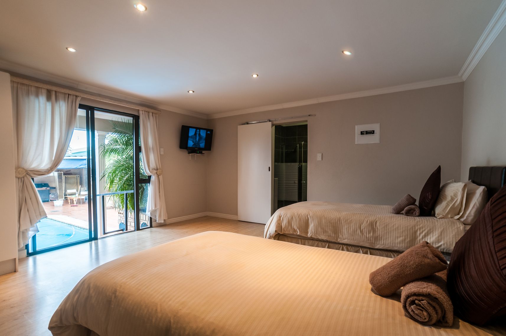 Luxury suite opening onto the pool